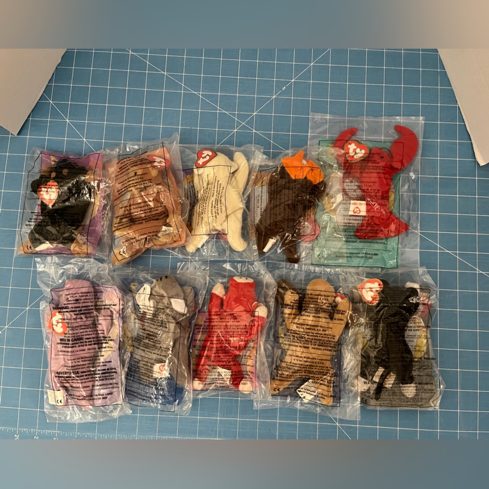 Ty McDonalds happy meal mini Beanie Babies Plush Toy collection of 10.